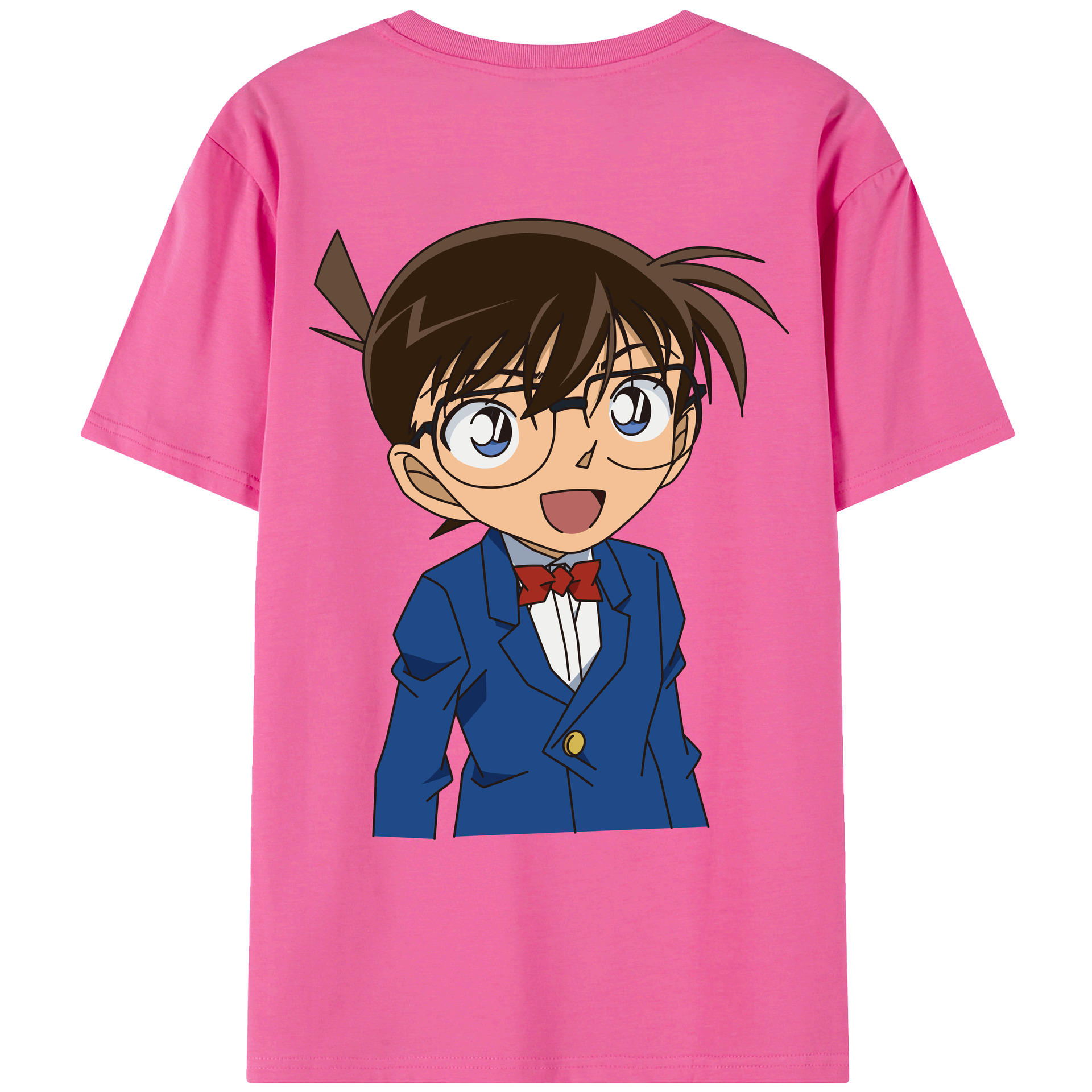（画像用） 名探偵コナン 江戸川 コナン Detective Conan Conan Edogawa レディース半袖Tシャツ(バックプリント)